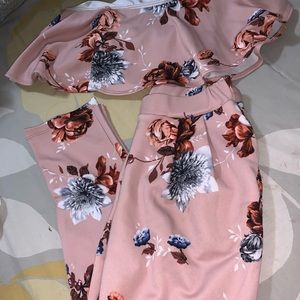 Floral pants set